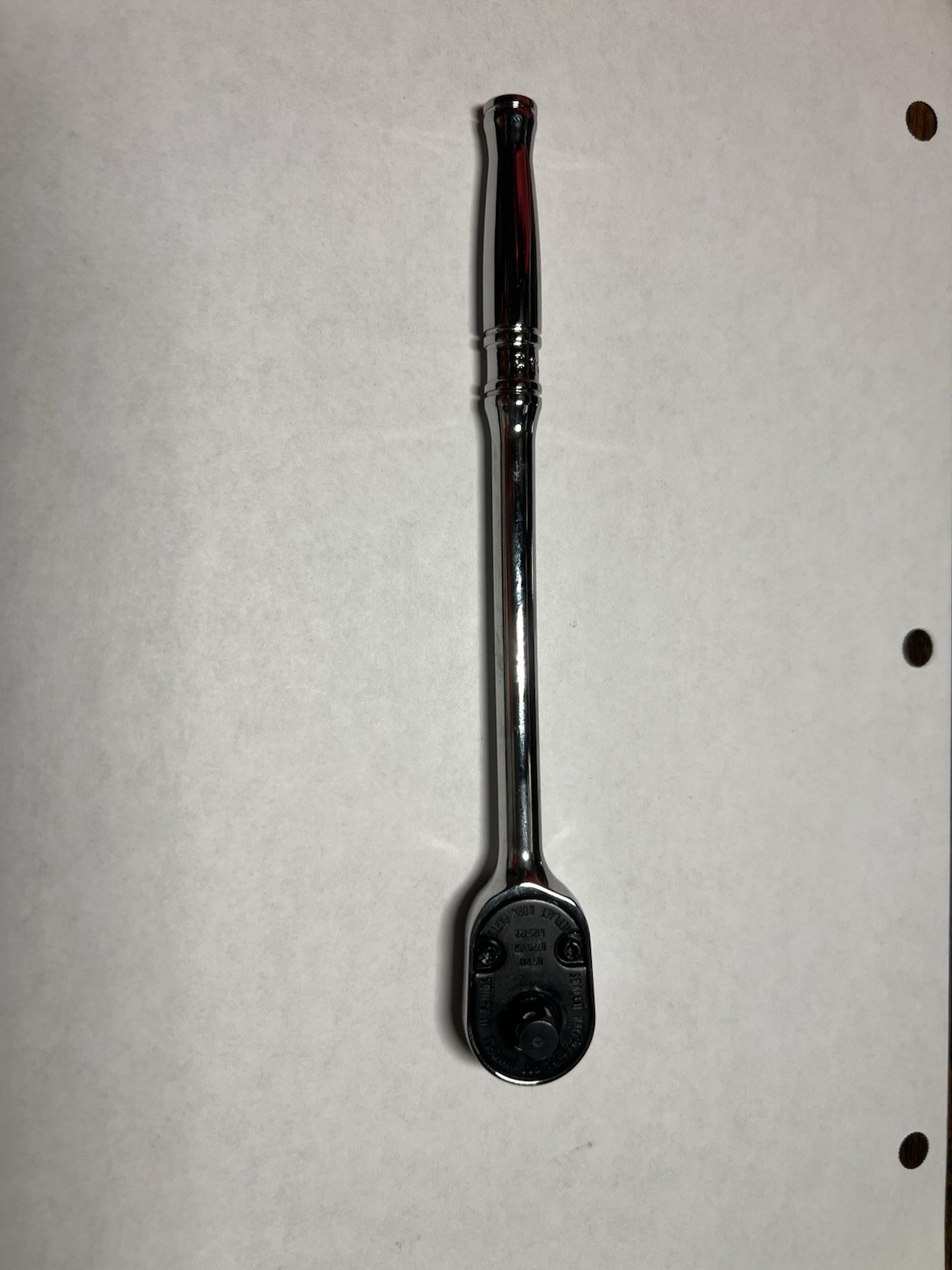 Snap-on Tools USA NEW 1/4″ Drive Chrome Long Handle Fixed Head Ratchet TL72