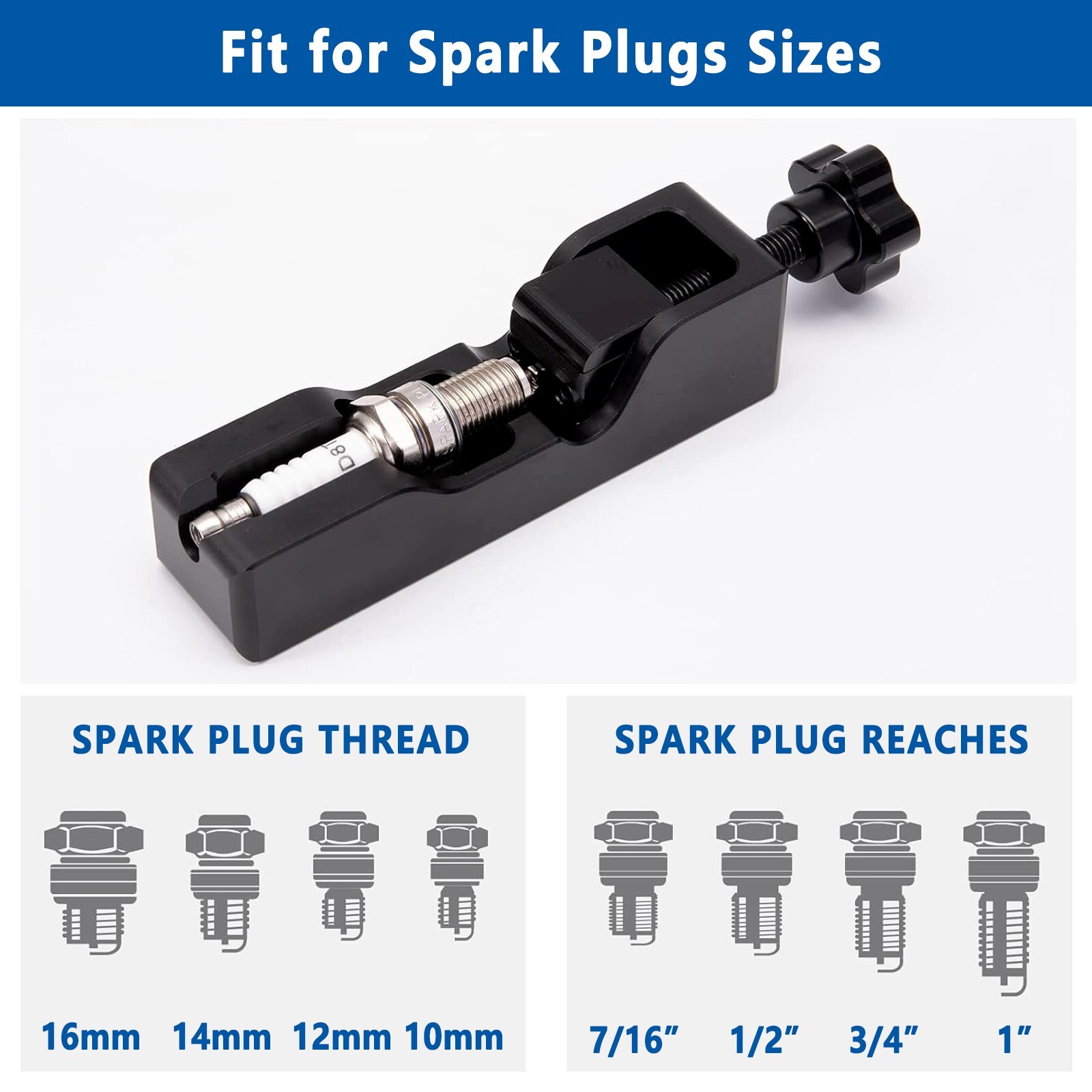 Spark Plug Gap Tool Gauge 10mm/12mm/14mm/16mm Measuring Adjustment Universal