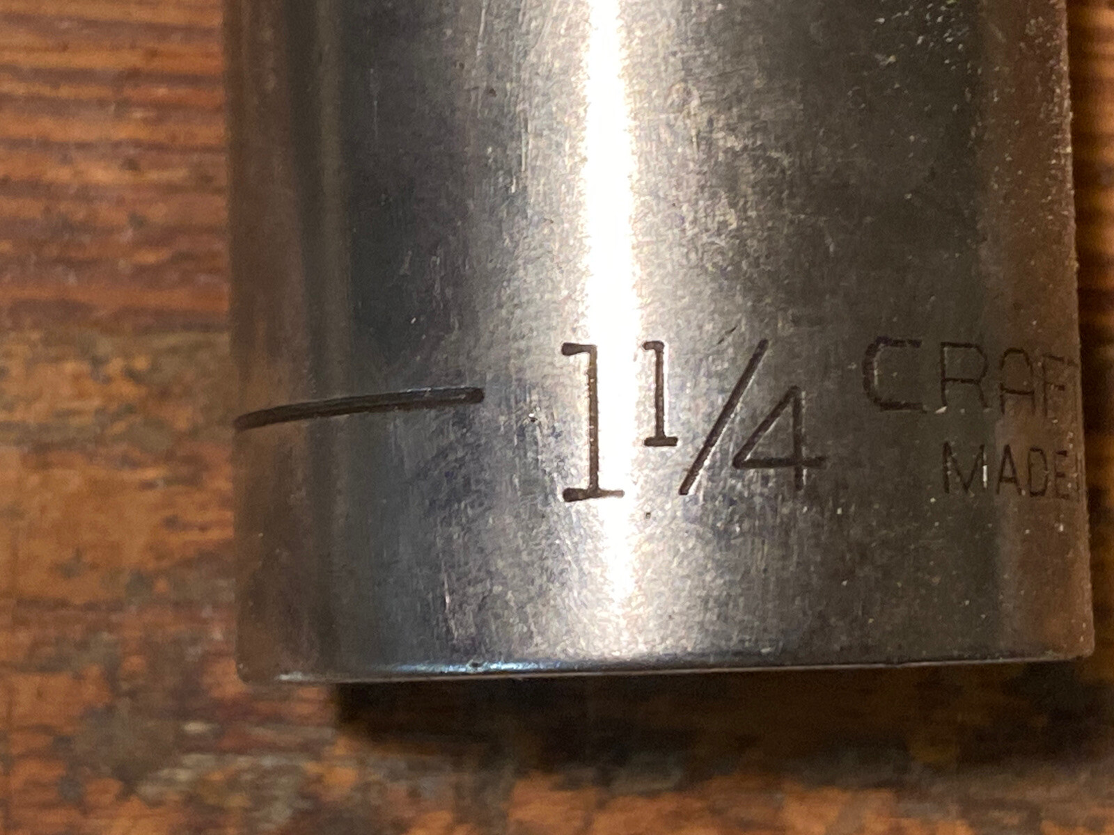 Vintage Craftsman 1-1/4» SAE Shallow 12 Point 1/2» Dr. Socket -V- 47517 USA