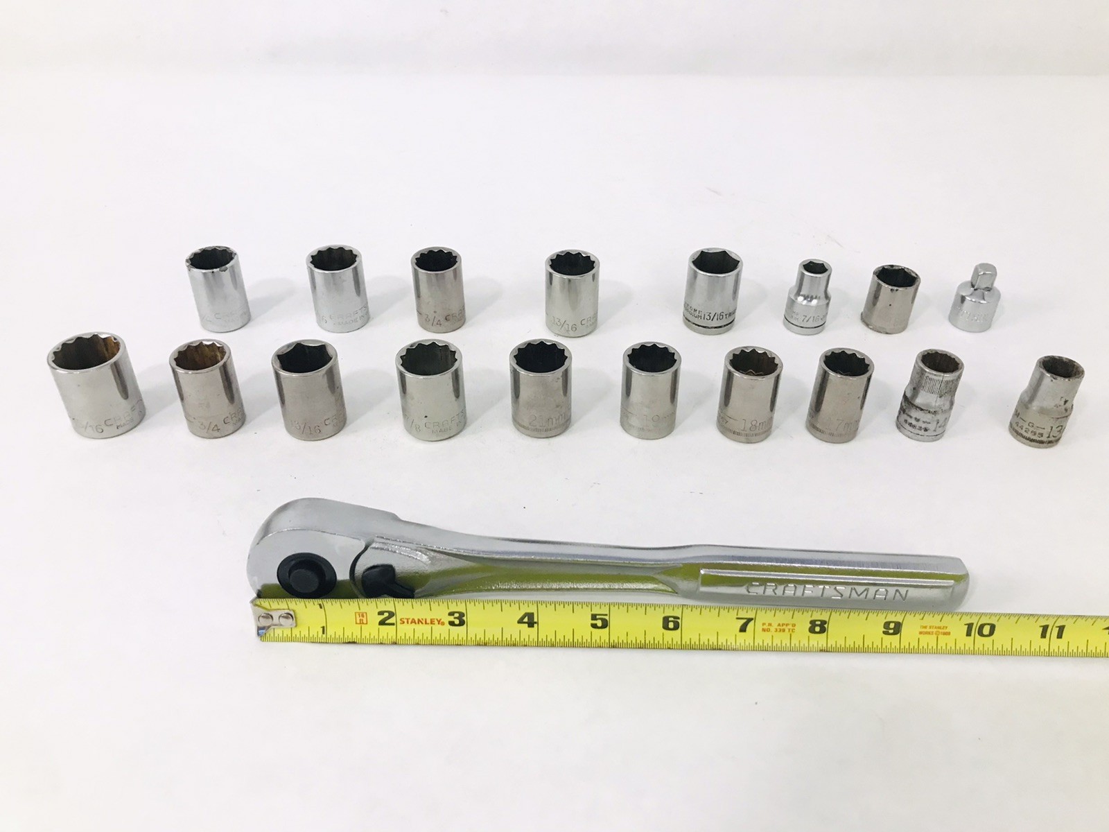Craftsman 1/2 Ratchet VT-44809 With 1/2 Sockets Lot
