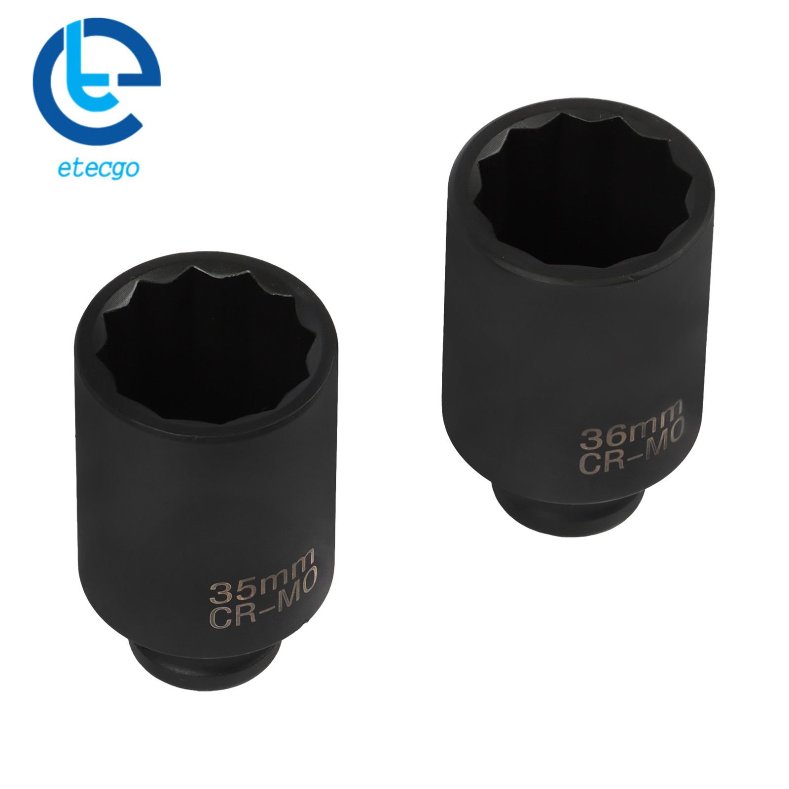 1 Set 1/2″ Drive Deep Spindle Axle Nut Impact Socket Set 8PCS 2 Point