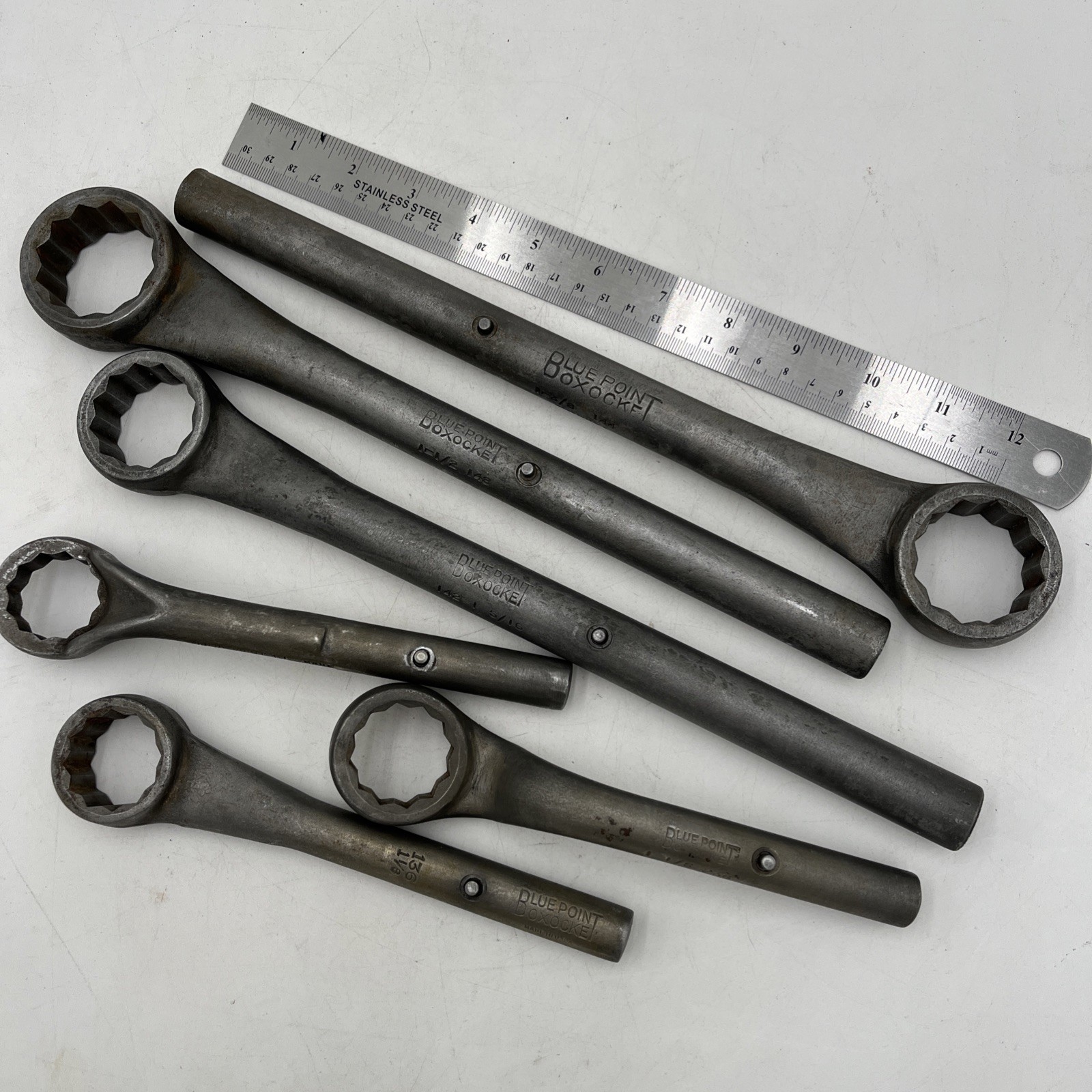 Blue-Point Boxocket Wrench Lot 6 Vintage USA SAE 12 Point Snap-on