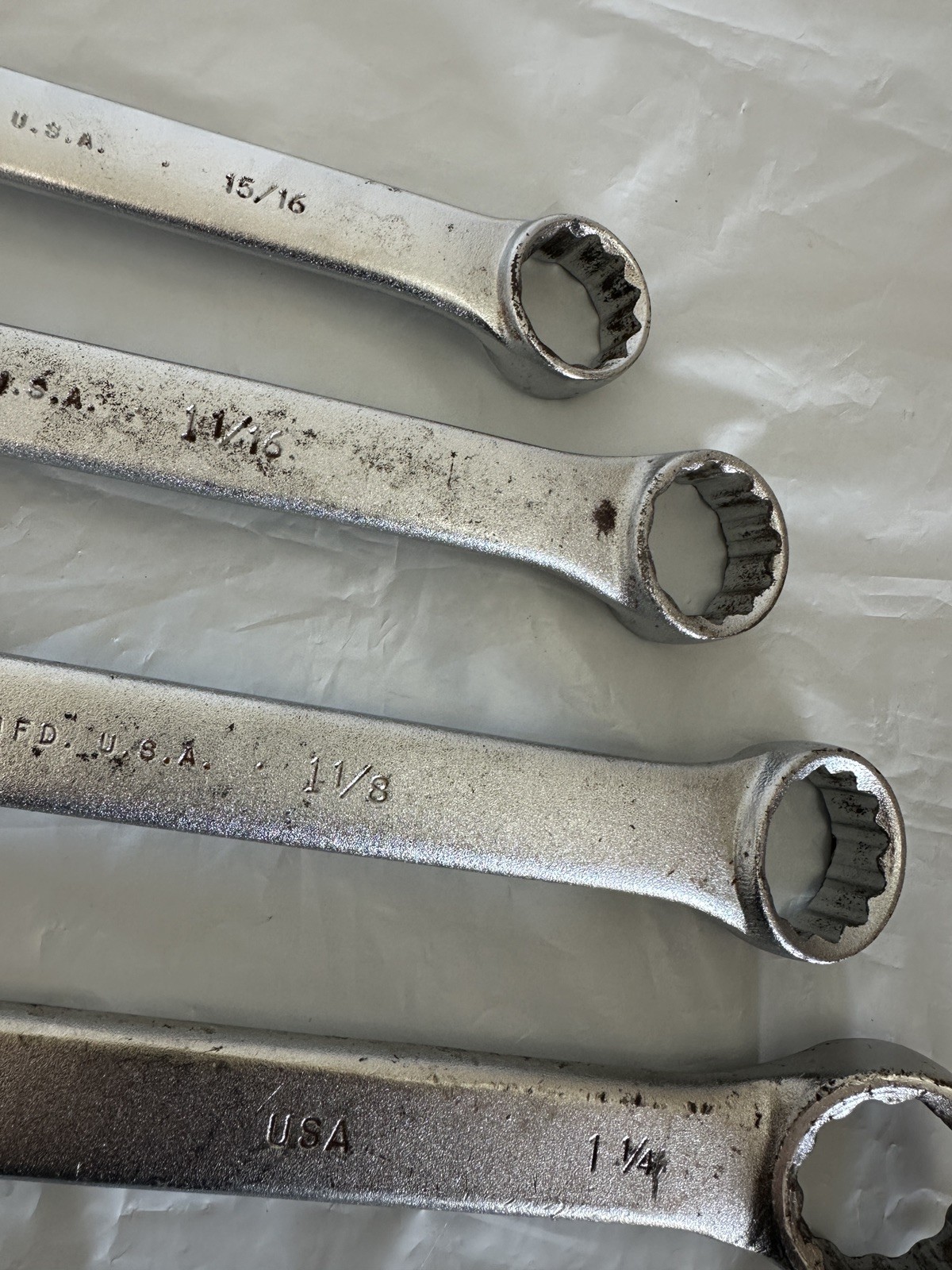 PROTO Professional Jumbo Combination Wrenches + Bonney (4) 15/16 1-1/4″ USA