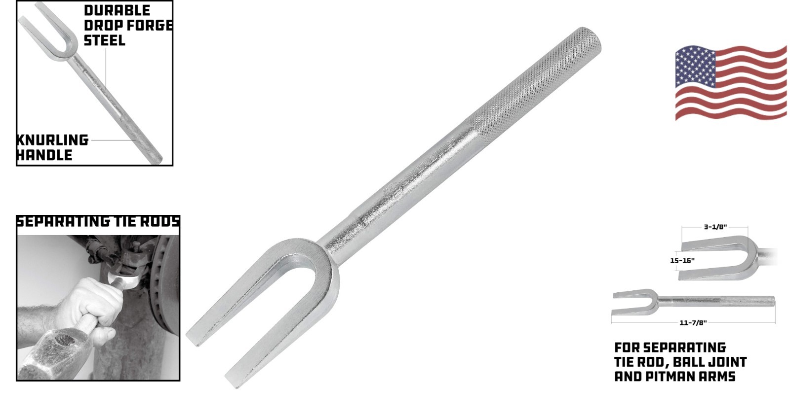 15/16-Inch Heavy-Duty Ball Joint Separator Tool – Durable Pickle Fork Design