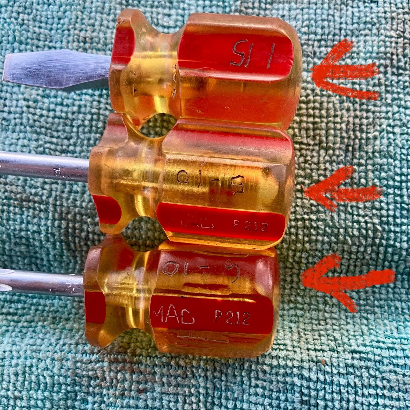 MAC Tools PN2S, P212 Stubby Screwdrivers Phillips & Flathead – FREE SHIPPING