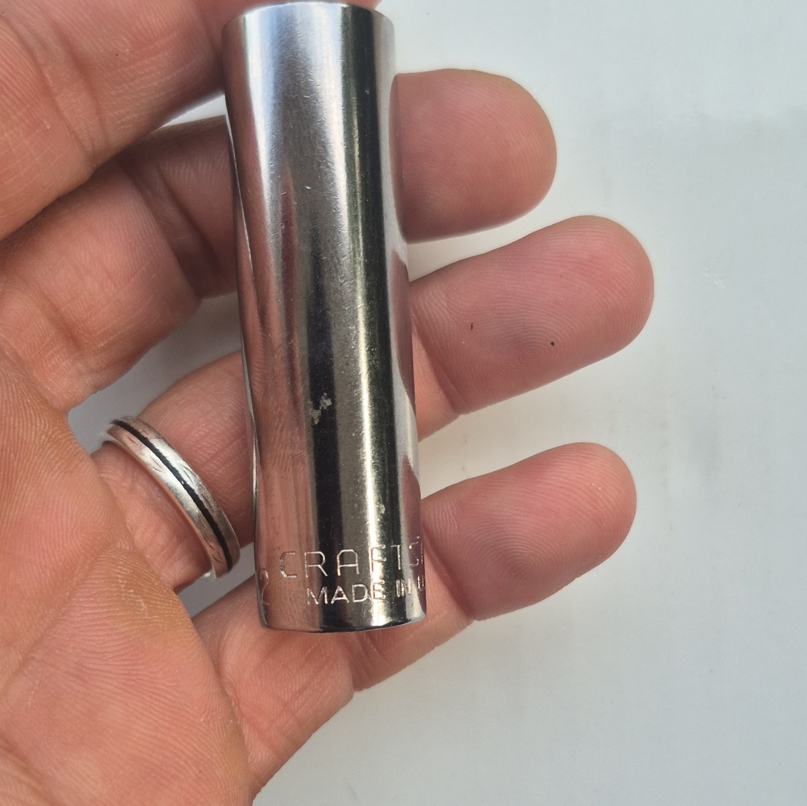 Craftsman USA G2 43312 1/2 12-Point Deep Socket 3/8 Drive Vintage Chrome Mint