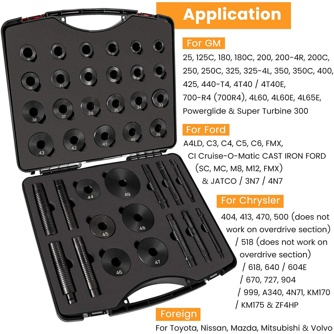 T-0220-39 Transmission Bushing Driver Tool Kit for Ford Chrysler GM Bushing