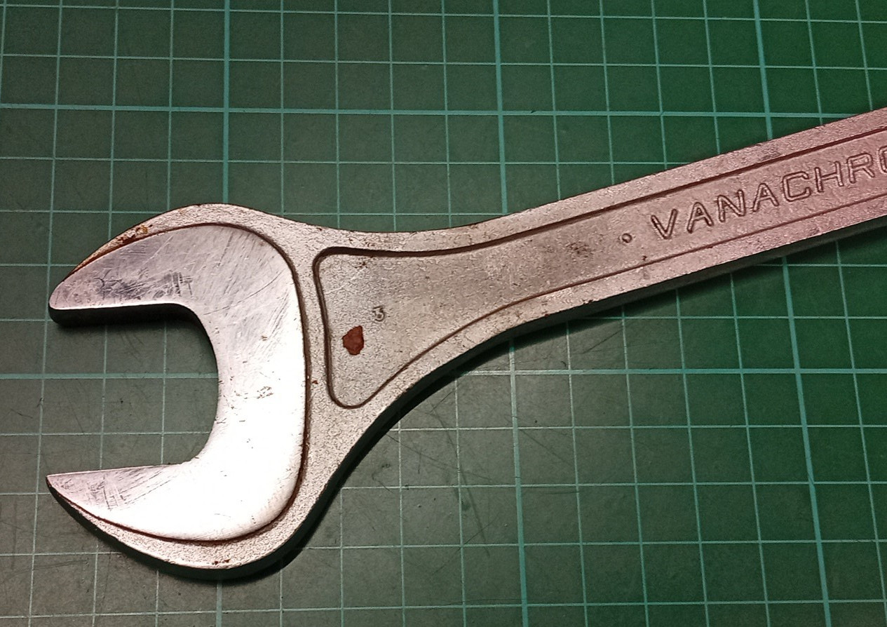 Vintage Facom Vanachrome No40, 27mm Combination Spanner, Made In France