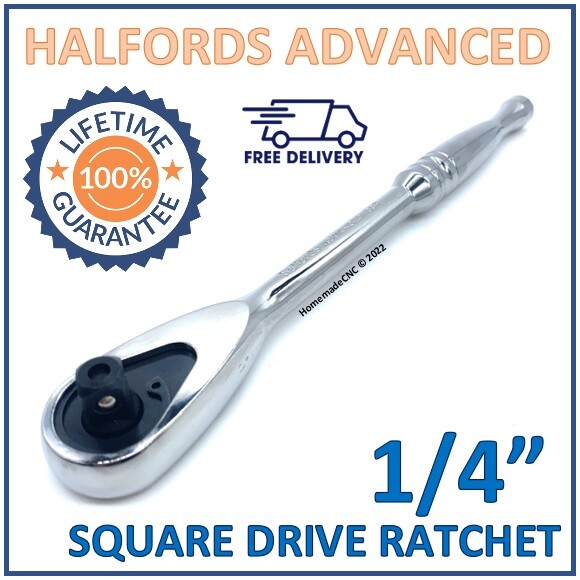 Halfords Advanced 1/4″ Square Drive 5.5″ 100Teeth Ratchet Handle – New Free P&P