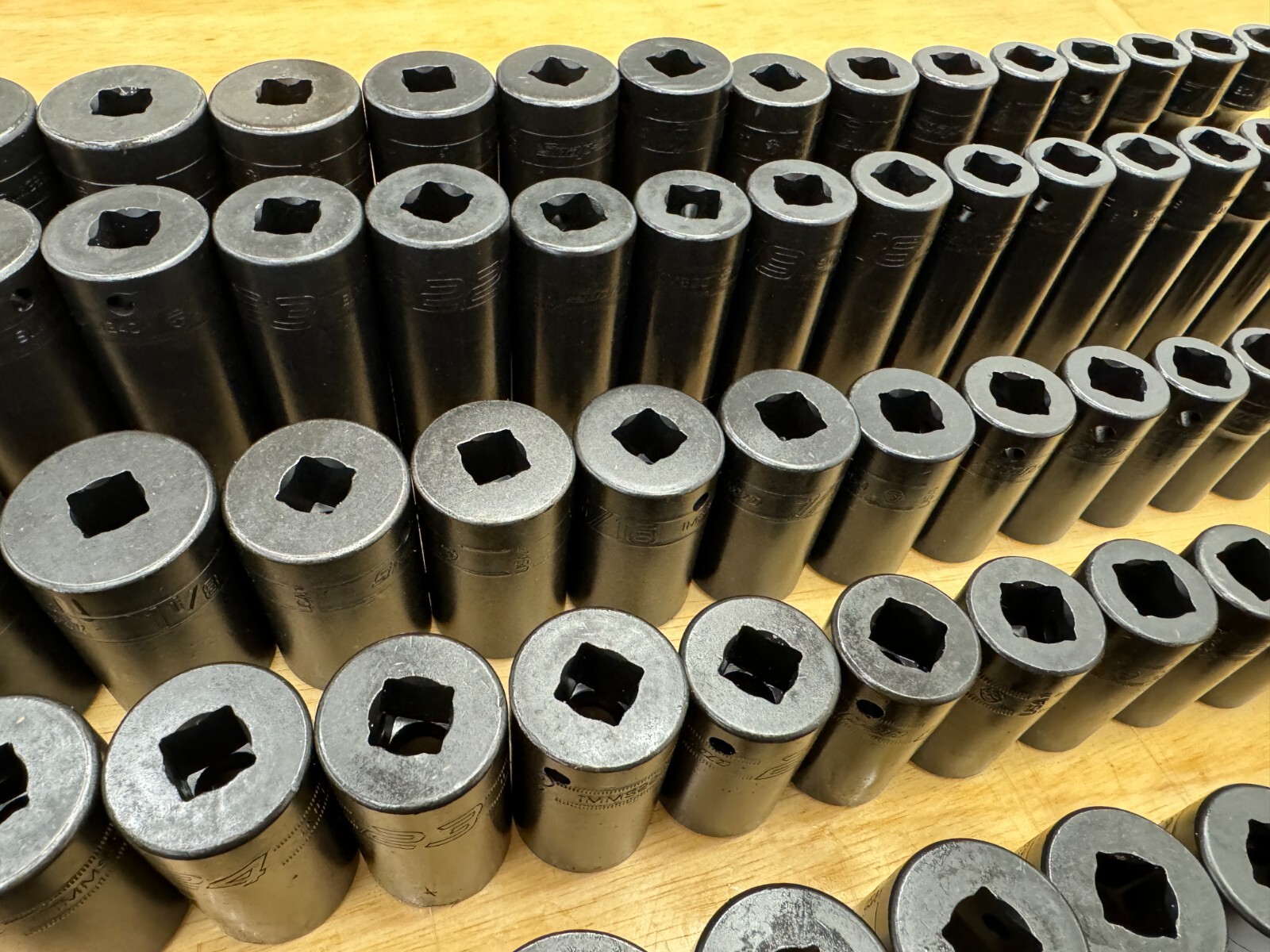 Snap-on Tools NEW 99PC 1/2″ Drive SAE MM SHALLOW SEMI + DEEP Impact Socket Set