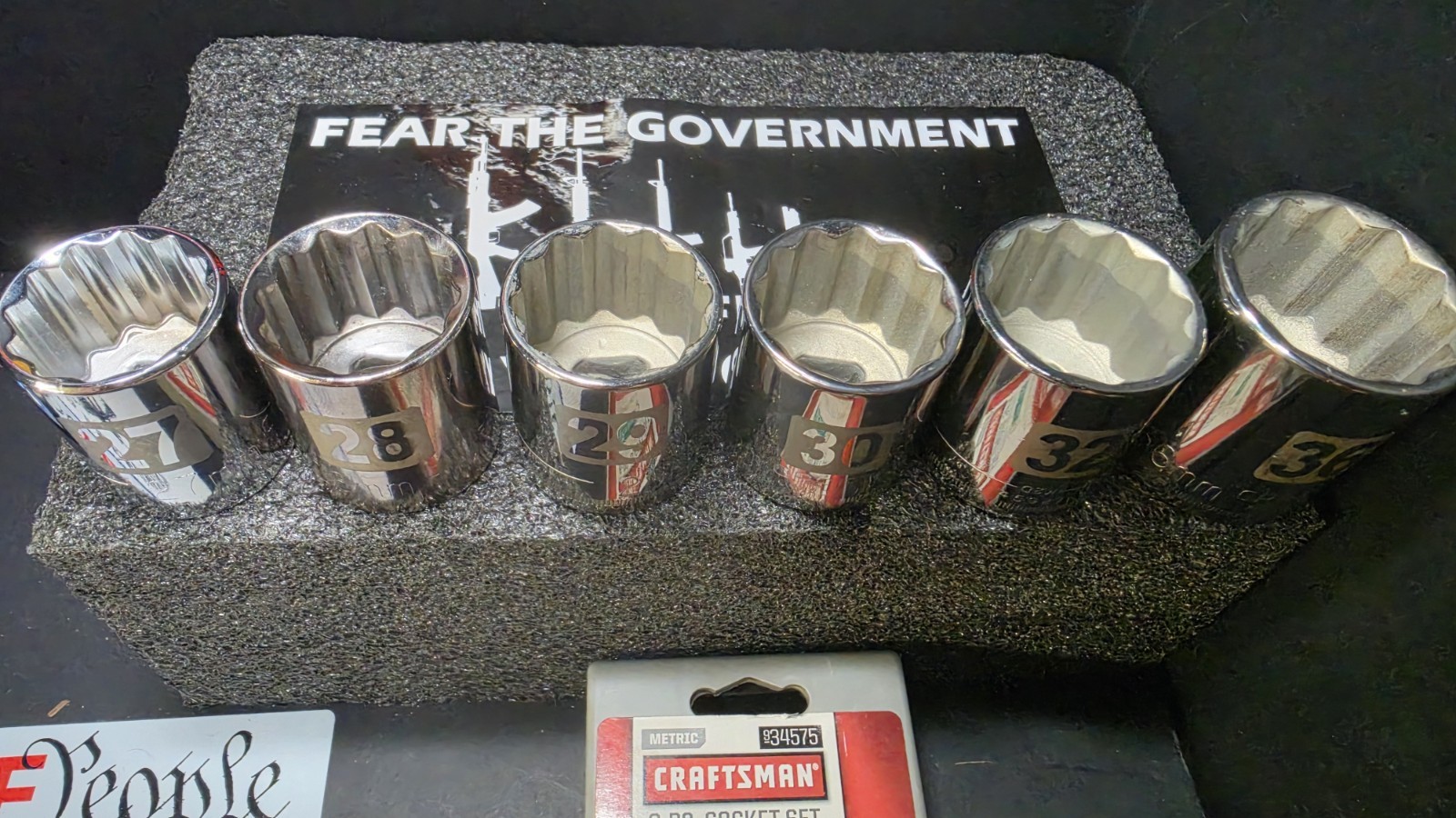 Vintage Craftsman 1/2″ Drive 6pc Metric 12pt Large Socket Set 34575 USA