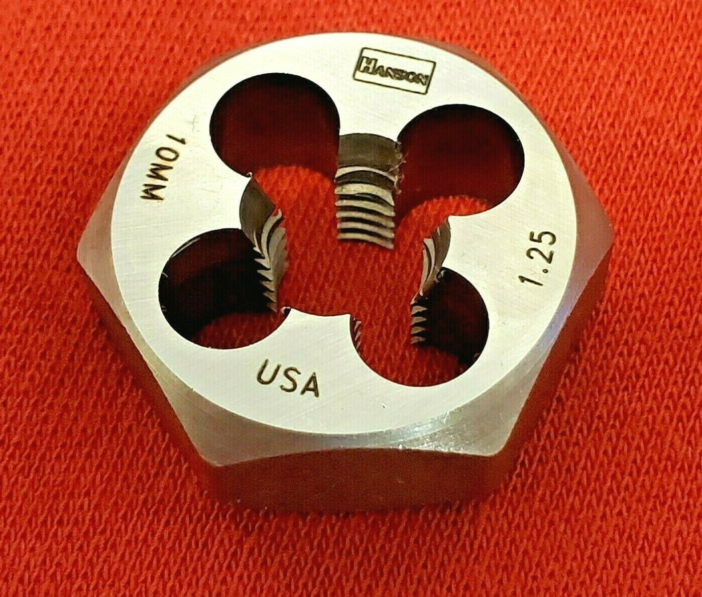M10 X 1.25 Metric 1″ Hex Die Irwin Hanson 6639 / 9739 10MM Carbon Steel USA RH