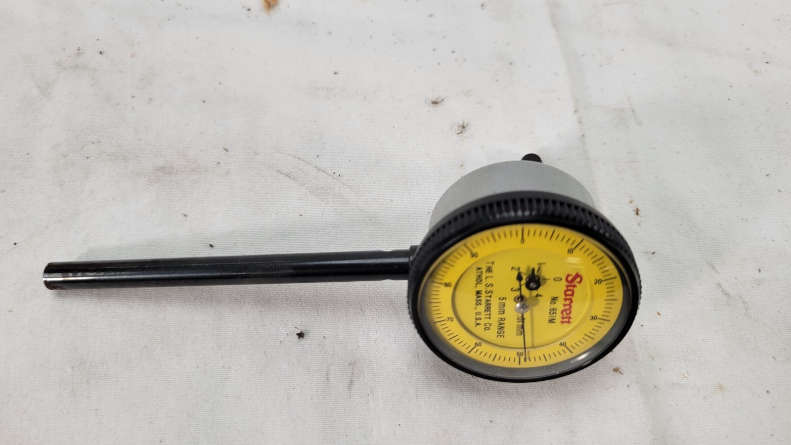 Starrett 651MB1 Back Plunger Indicator 5mm Range 0.01mm Tool SKUC