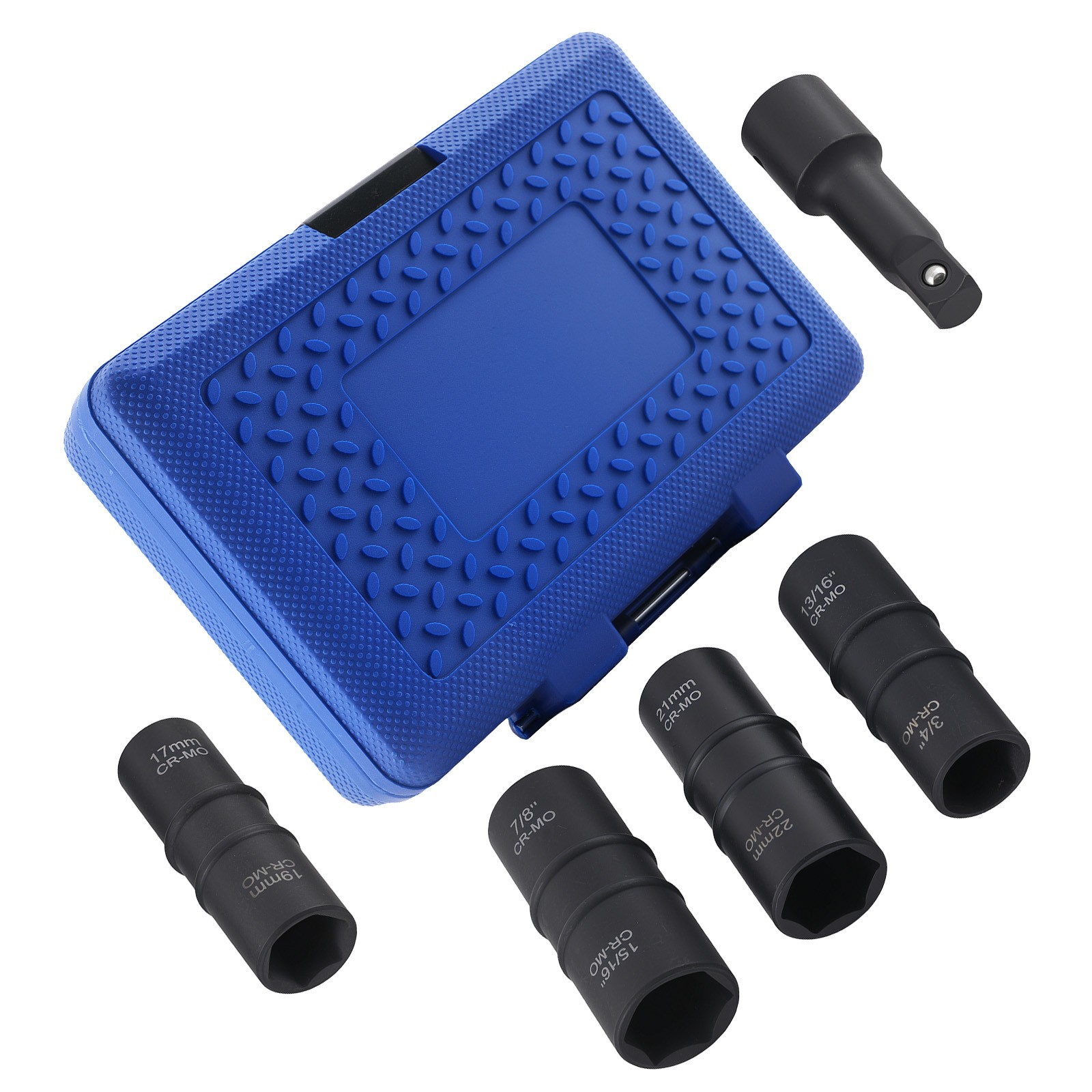 5PC Flip Impact Socket Set 1/2″ Drive 17mm-22mm 3/4″-15/16″ with 3″ Extension