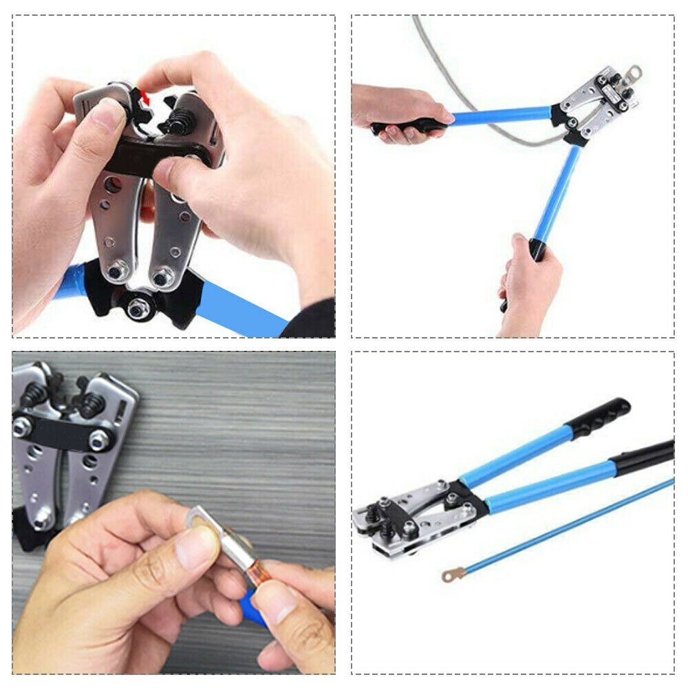 Cable Lug HX-50B 6-50mm² Crimp Pliers Wire Connector Cu/Al Terminal Crimper Tool