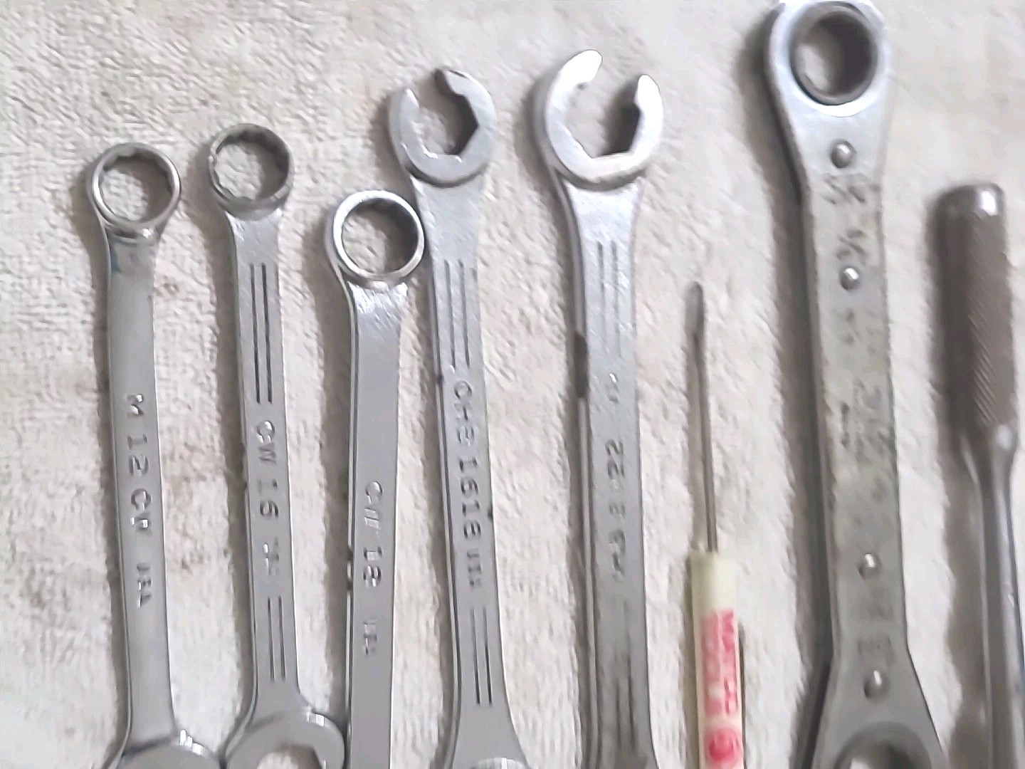 Mac Tools Lot 3/8″ Drive X8R, CH3 WELDING HAMMER 6 WRENCHES, MATCO, USA MADE.