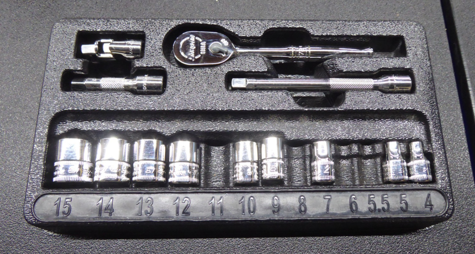 Snap-On Tools 1/4″ 6pt Metric Shallow General Service Socket Set – Incomplete