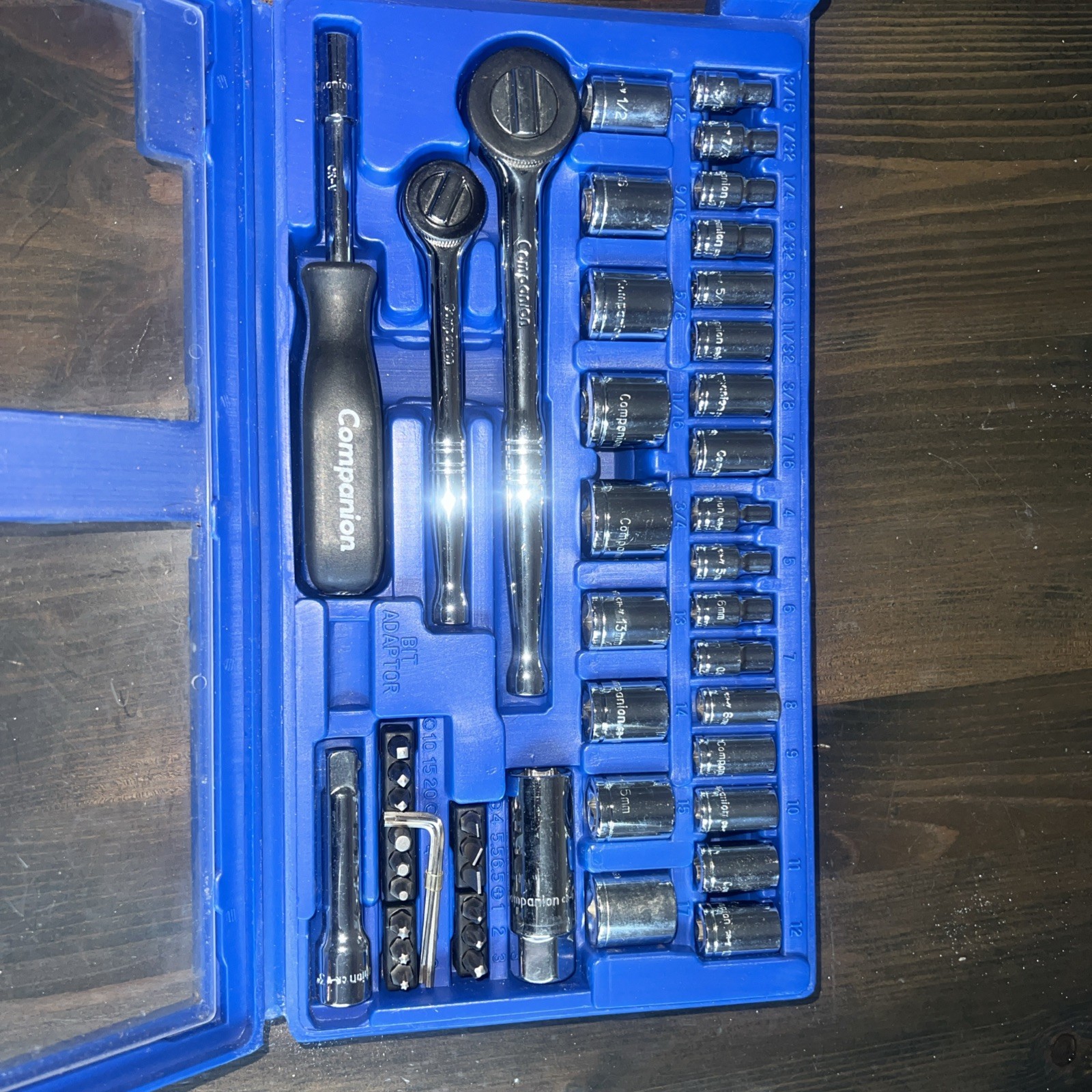 Sears Companion 48 piece 3/8″ Socket set 30372 USA Standard And Metric Like New