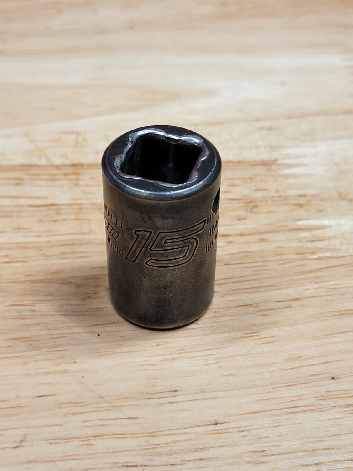 Snap-on Tools IMM150A 15mm 1/2″ Drive 6-Point Shallow Impact Socket