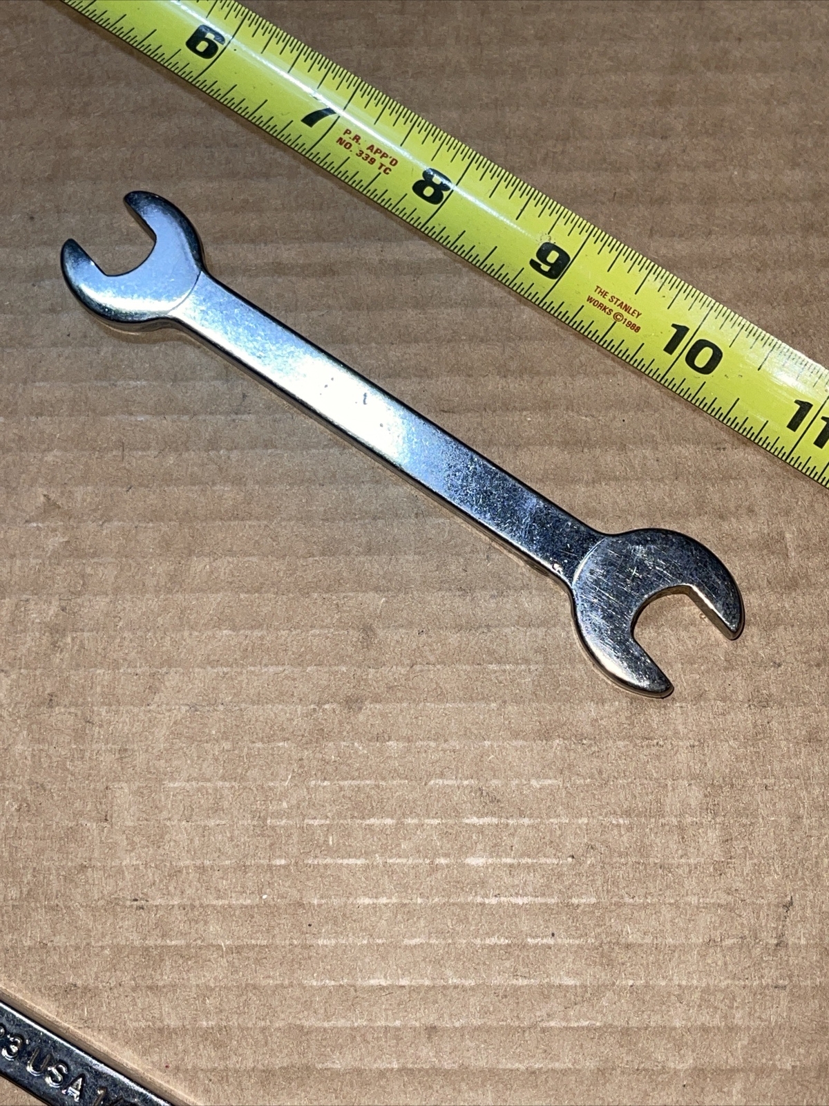 Vintage Vim USA 7123 7/16 In X 1/2 In SAE Open End Stubby Wrench Short