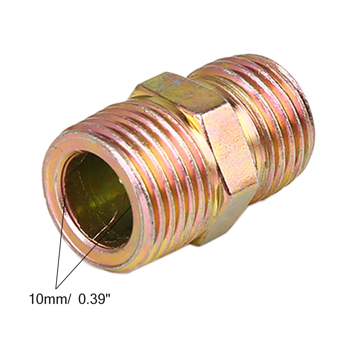 2pcs 3/8″ NPT to M16x1.5mm Male Air Pipe Fitting Adapter Connector