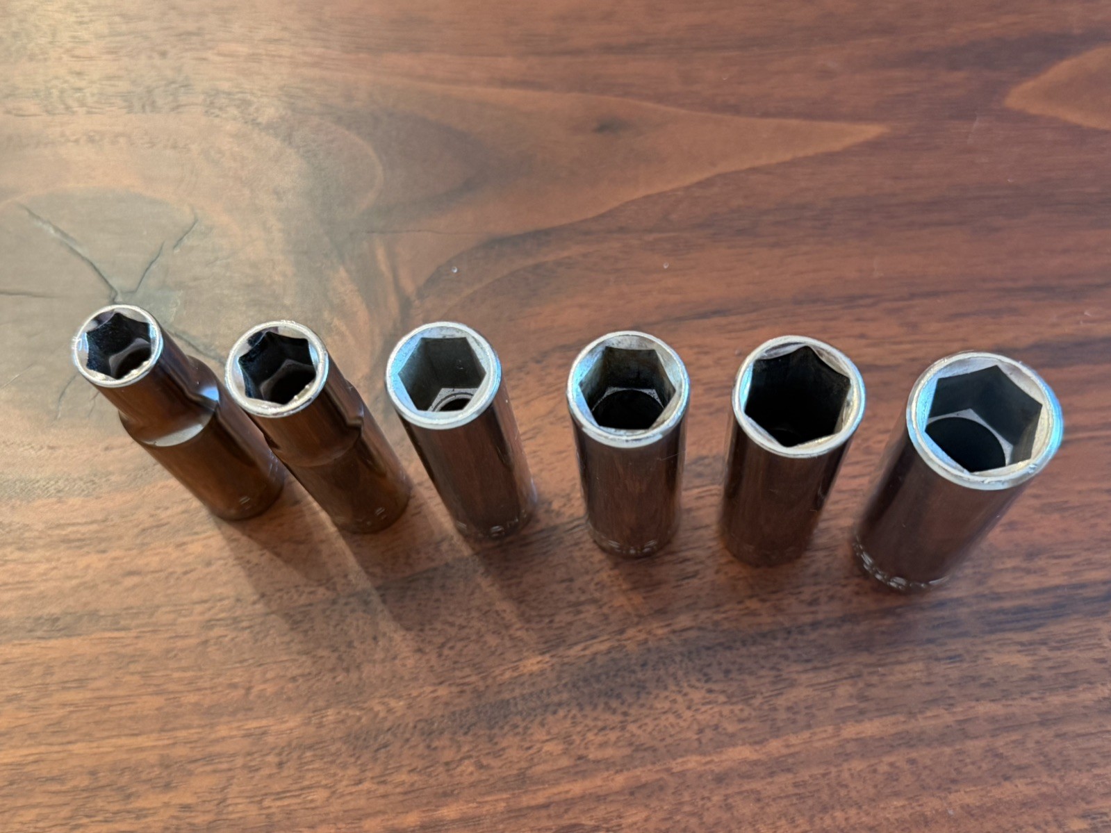 Lot of 6 Craftsman 3/8” drive deep well sockets metric 9, 10, 11, 12, 13, & 14mm