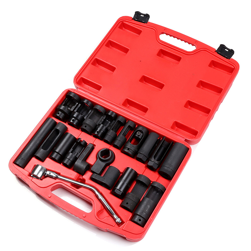21 Pcs Oxygen Sensor Special Socket Set for Removing Oil Pressure, Vacum