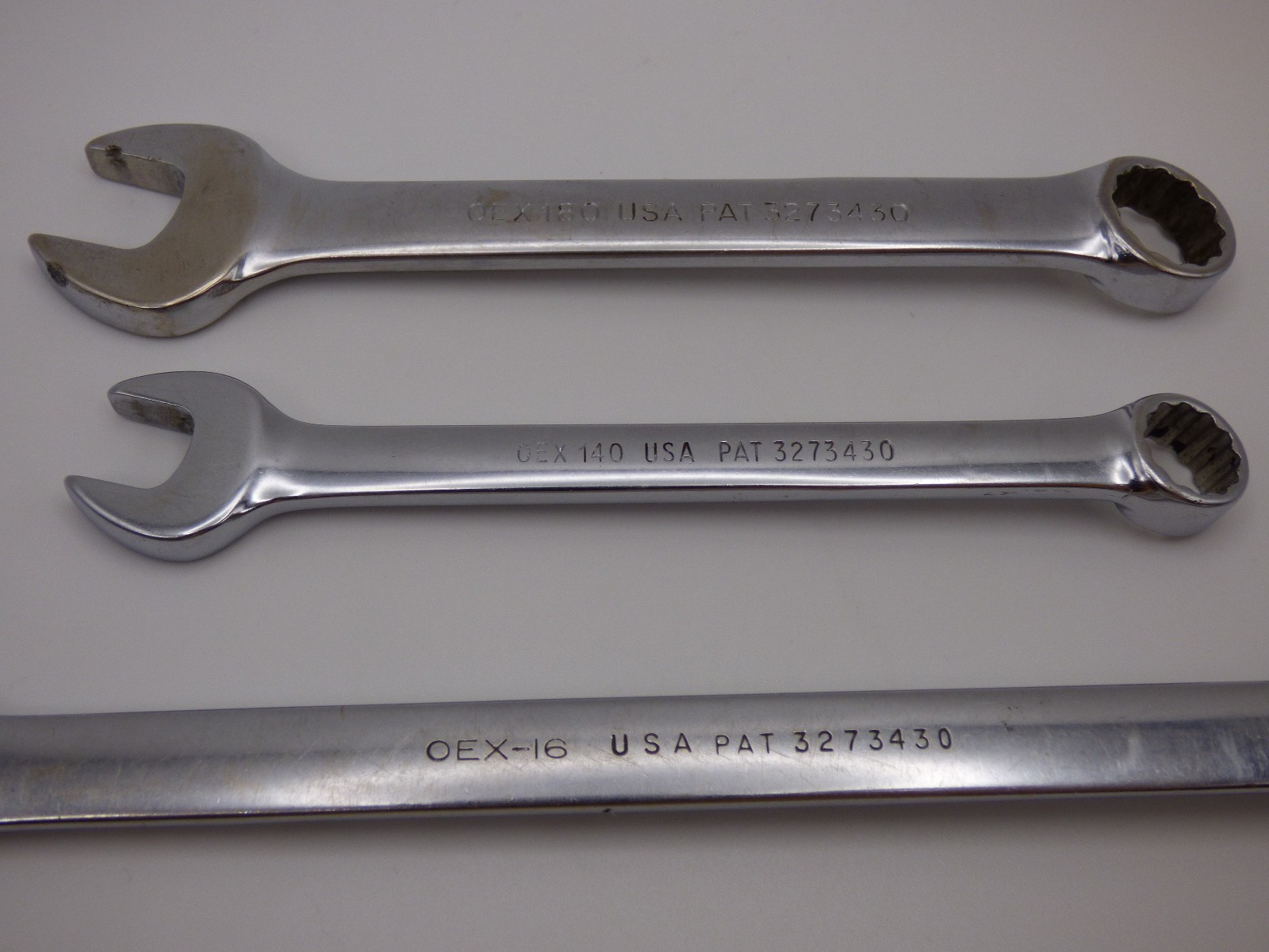 Snap-on – Vintage Combination Wrenches – Lot of 3 – OEX-16 / OEX 140 / OEX 180