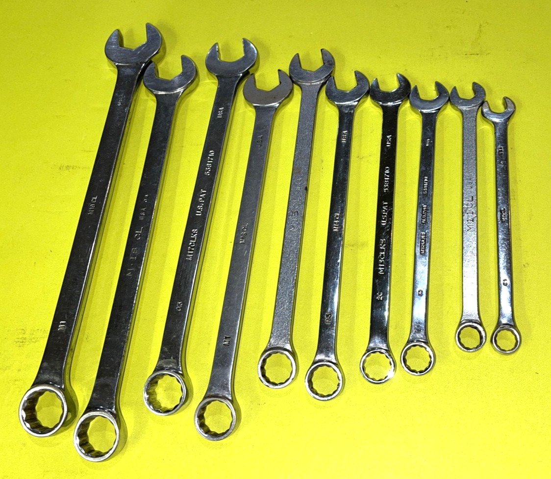 MAC TOOLS 10 PIECE METRIC COMBINATION WRENCH SET 12-POINT