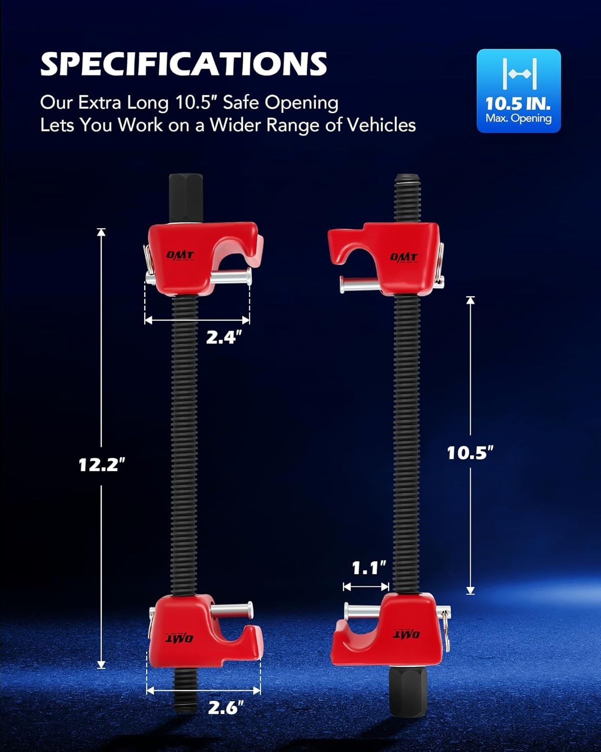 2pc Spring Compressor Set Heavy Duty Coil Strut Car Truck Suspension Tools
