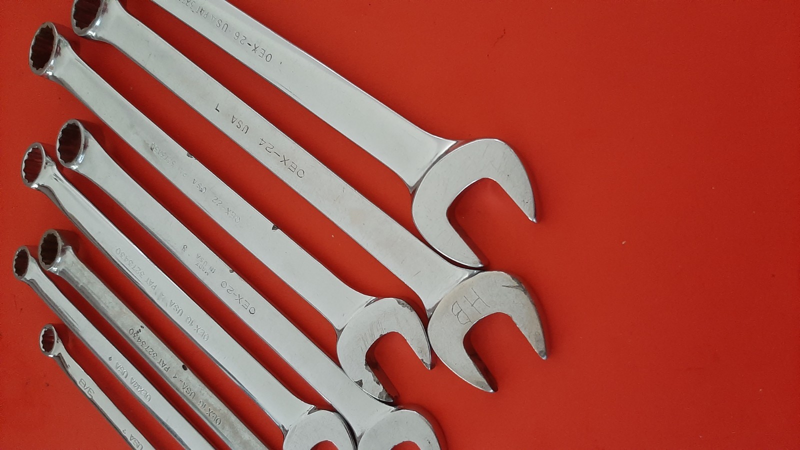 Vintage Snap-on Tools USA 7pc SAE Combination Wrench Set 3/8″ – 3/4″ OEX 601