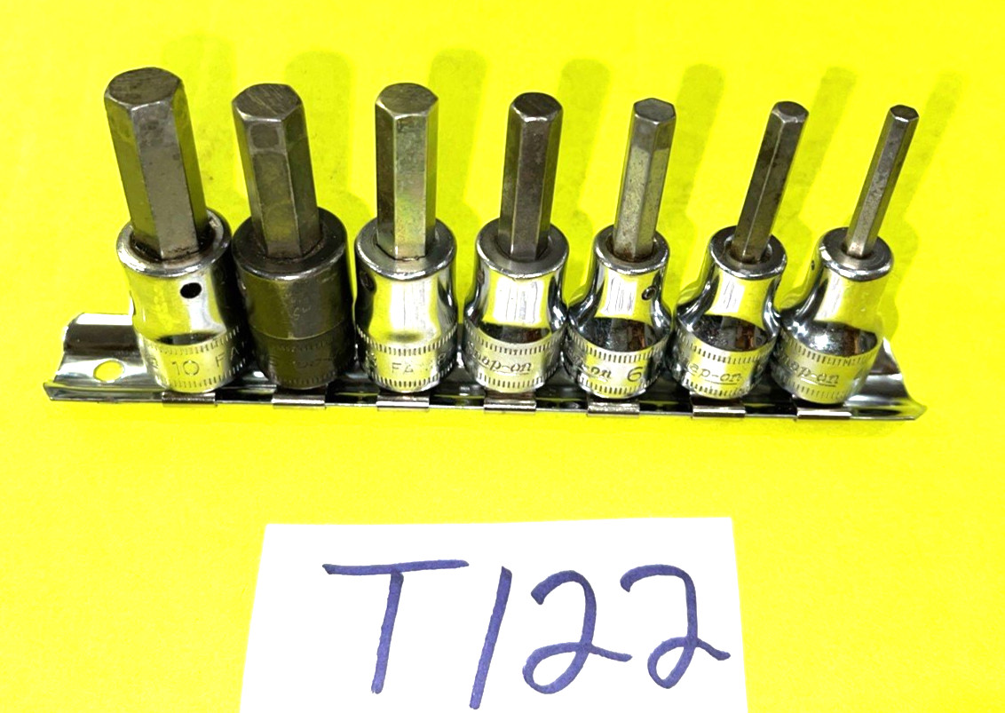 SNAP-ON TOOLS 7 PIECE 3/8 DRIVE METRIC HEX BIT SOCKET DRIVER SET 4MM TO 10MM