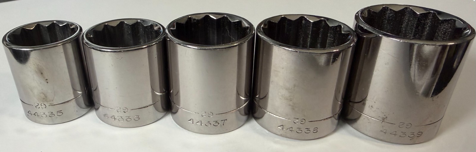 Craftsman 5 Piece Sockets 3/8″ Drive 12Pt -G2- 44335, 44336, 44337, 44338, 44339