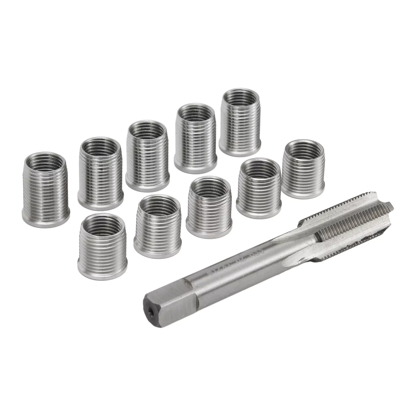 1Set Universal Spark Plug Thread Repair Kit Tool with M10x1.0 Thread Inserts