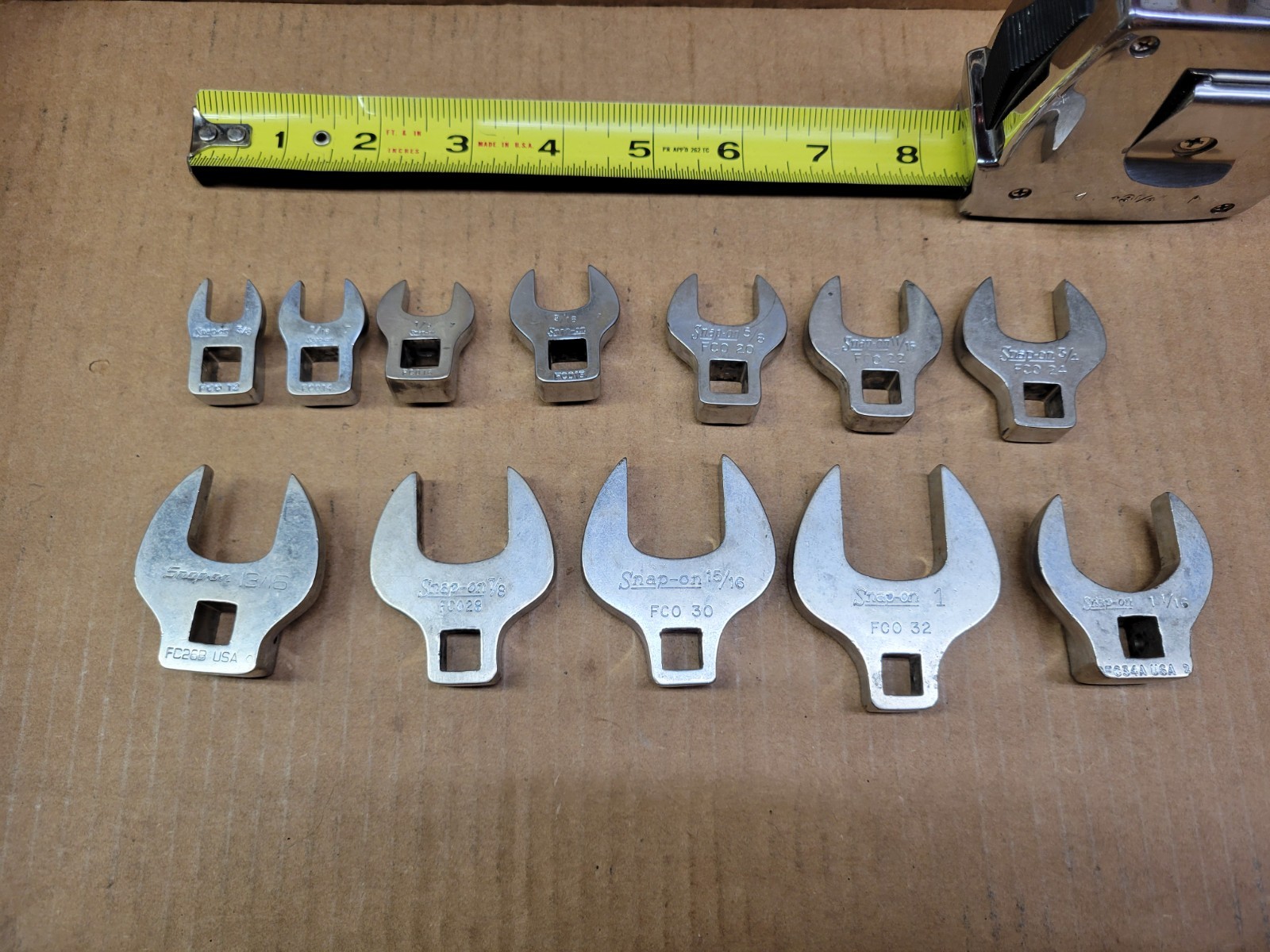 Snap-on USA 12-Piece 3/8″ Drive SAE Crow Foot Set 3/8″ – 1-1/16″