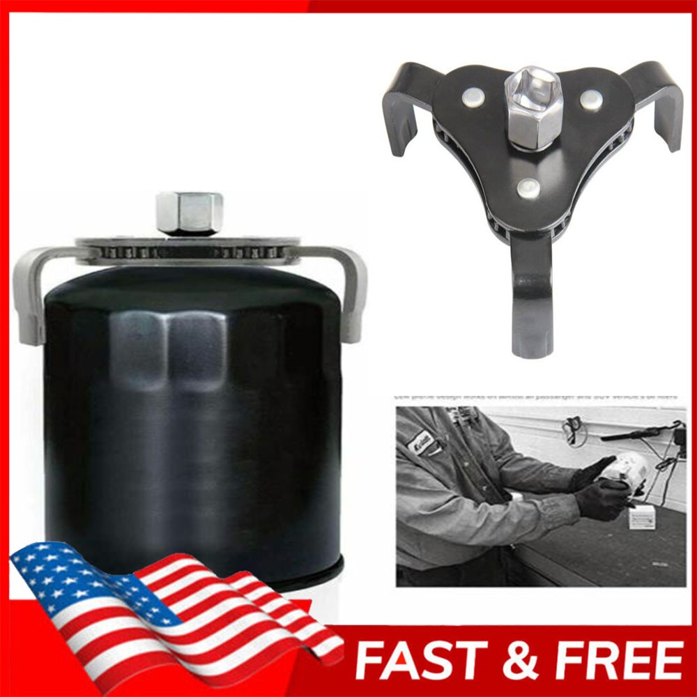 Universal 2 Way 3 Jaw Oil Filter Wrench Removal Tool Fully Adjustable Heavy Duty