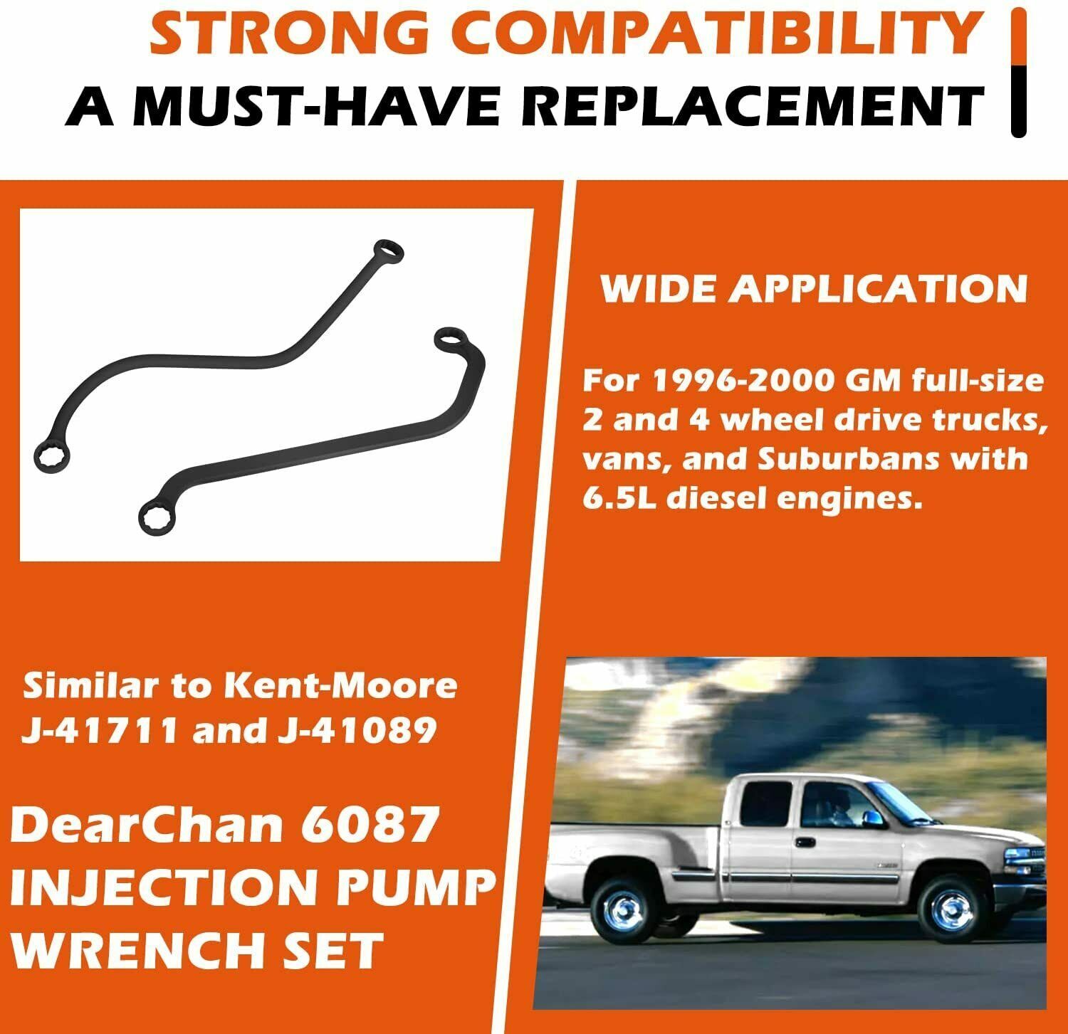 6087 GM Injection Pump Wrench Set For GM Full-Size 2/4WD Trucks/Va ns/Suburbans
