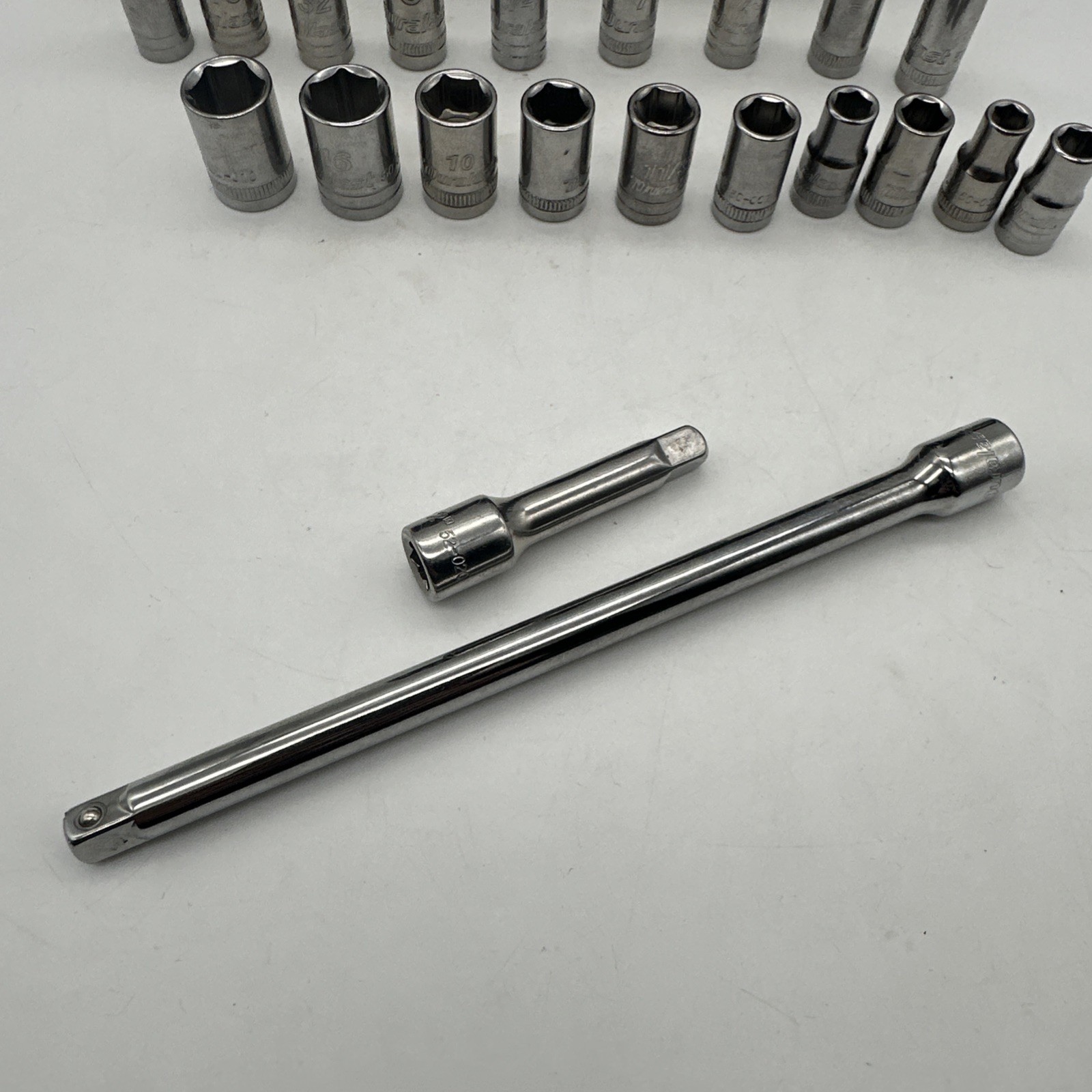 Duralast 29 Piece Socket And Extension Set Loose 3/8” 1/4” Drive