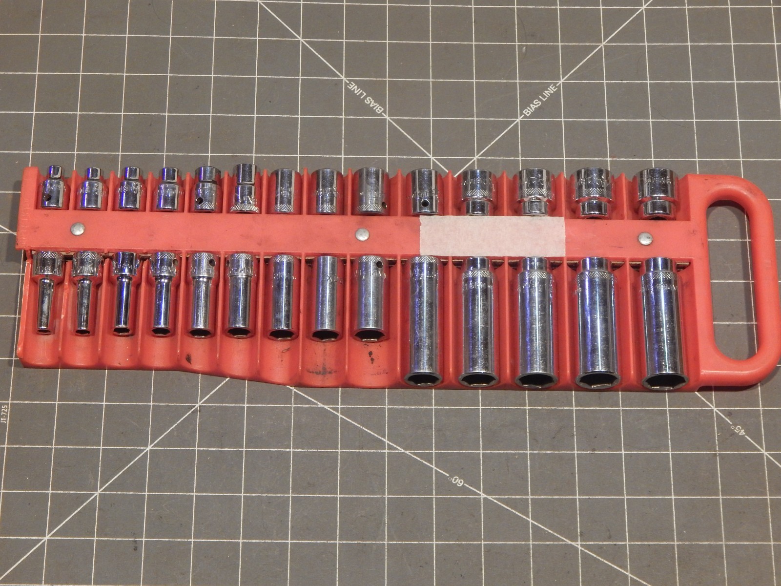READ Mac Metric 28Pc 3/8 Drive Deep Shallow Socket Set 6MM 19MM Dr Mag Tray 14Pc