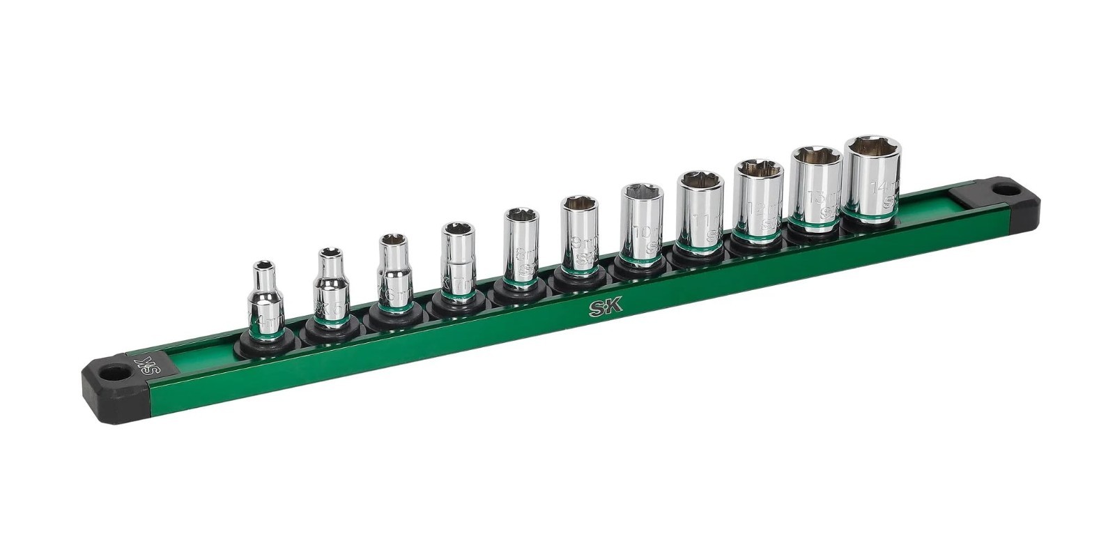 11-Piece 1/4″ Drive Chrome Socket Set – 6 Point Metric & Standard Tools