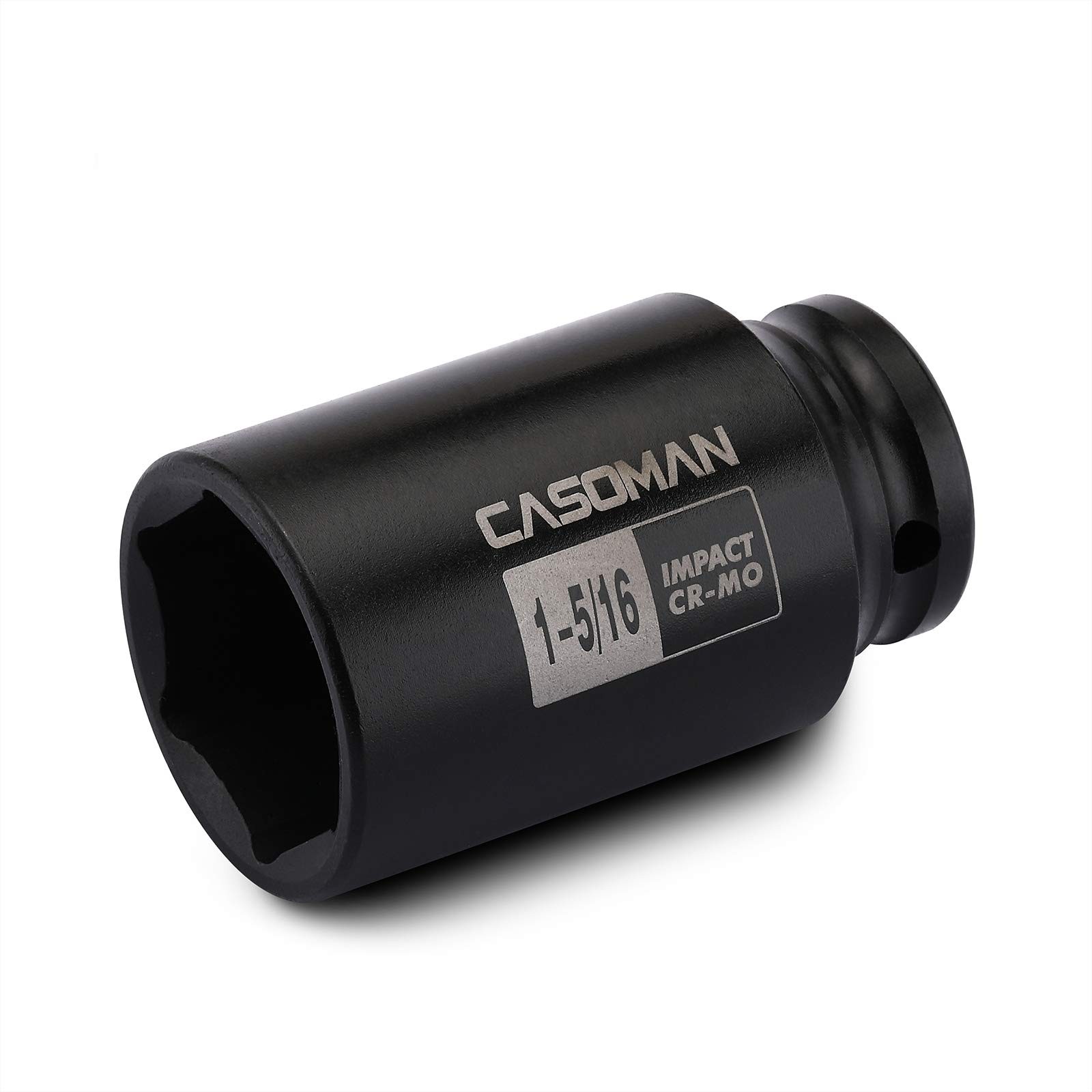 CASOMAN 1/2-Inch Drive 6-Point Deep Impact Socket- 1-5/16» 33.34 mm (Deep)