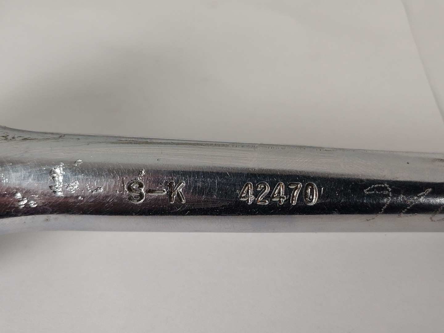 Vintage S-K Wayne 42470 1/2″ Drive Ratchet 10” Long Knurled Handle Made in USA