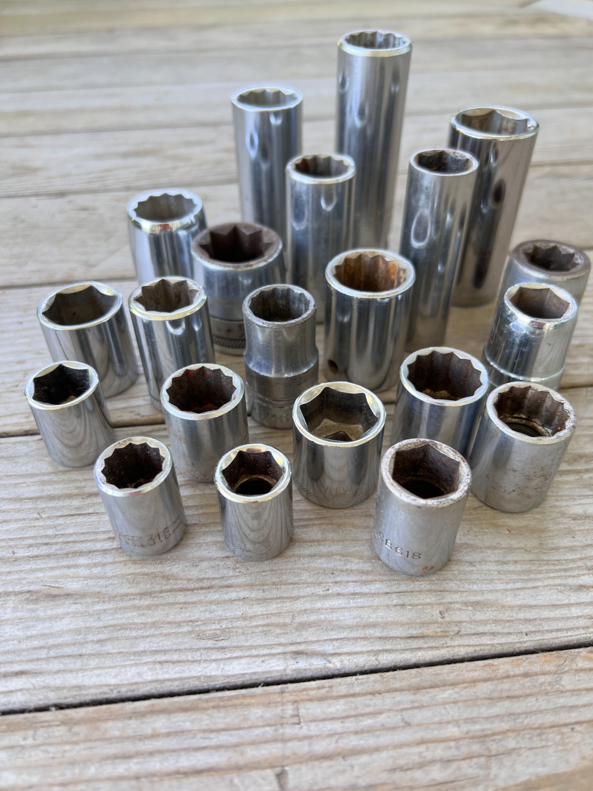 vintage sockets nice lot of 21 various brands USA made Proto SK Thorsen others
