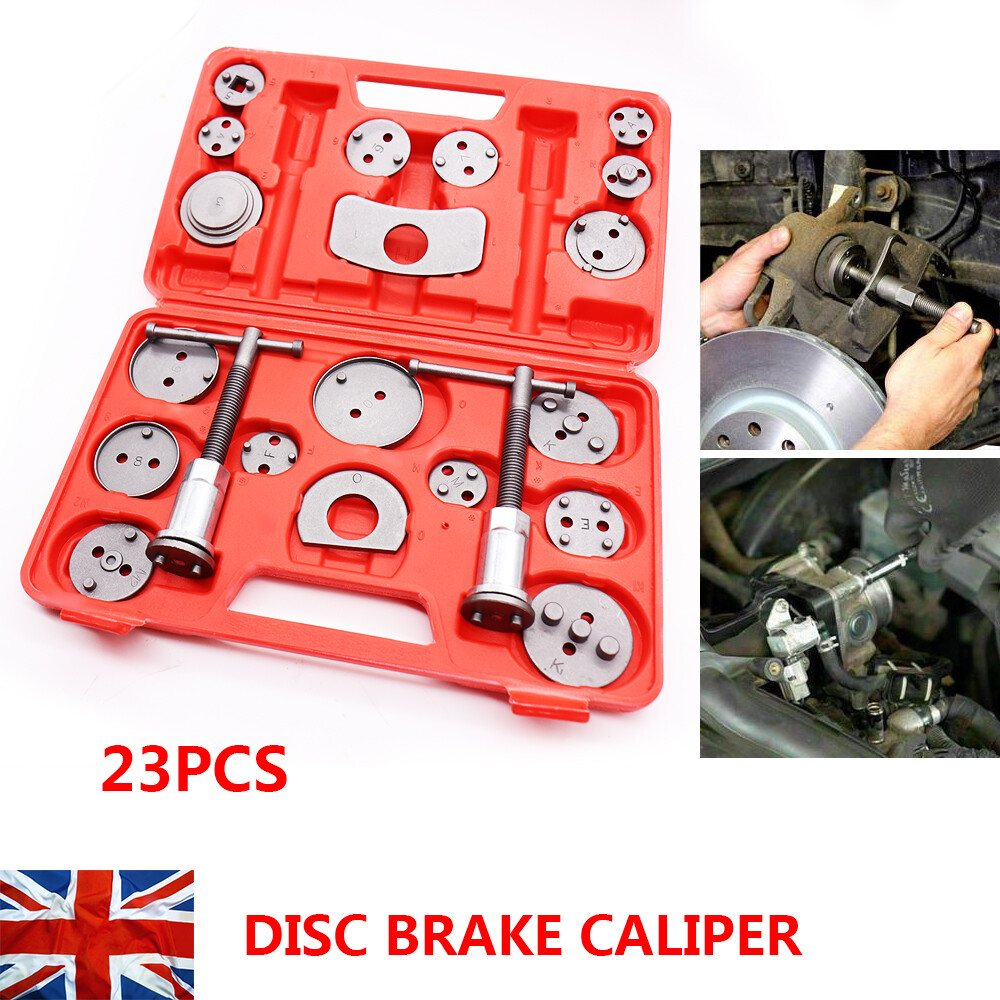 UNIVERSAL NEW BRAKE CALIPER PISTON REWIND WIND BACK TOOL KIT 23 PIECES SET UK