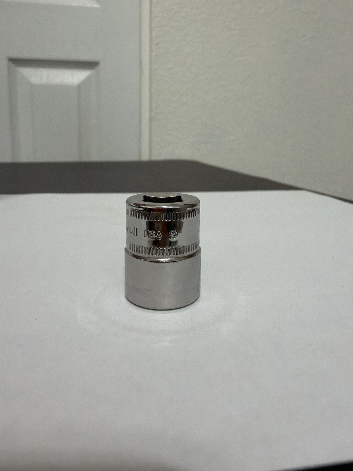 Snap-On Tools 3/8″ Dr. 14mm Metric 6 Point Shallow Chrome Socket FSM141 USA