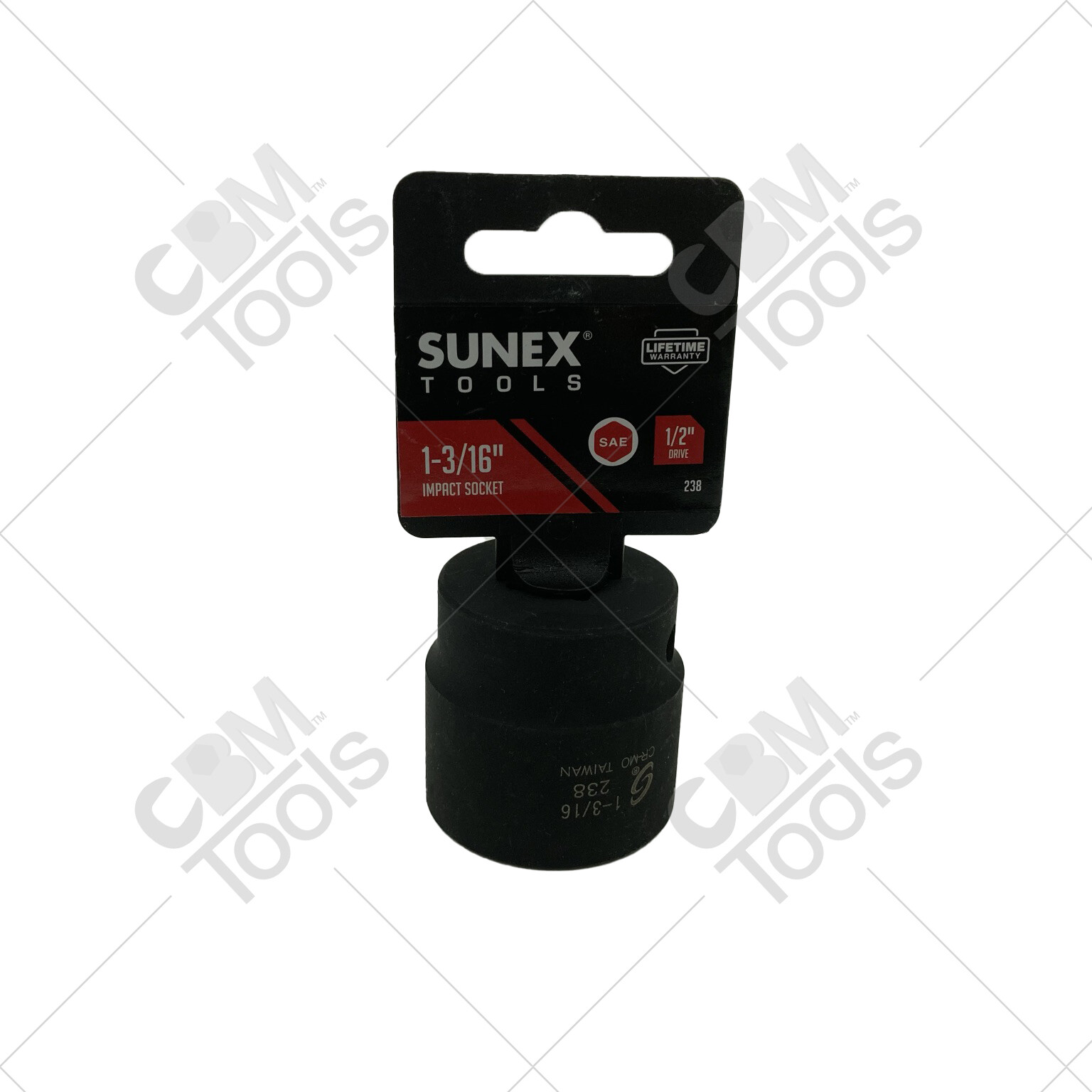 Sunex 238 1/2″ Drive 6 Point 1-3/16″ Standard Impact Socket