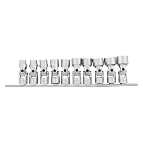 Performance Tool 3/8″ Drive 12-Point Metric U-Joint Socket Set 10 Pieces