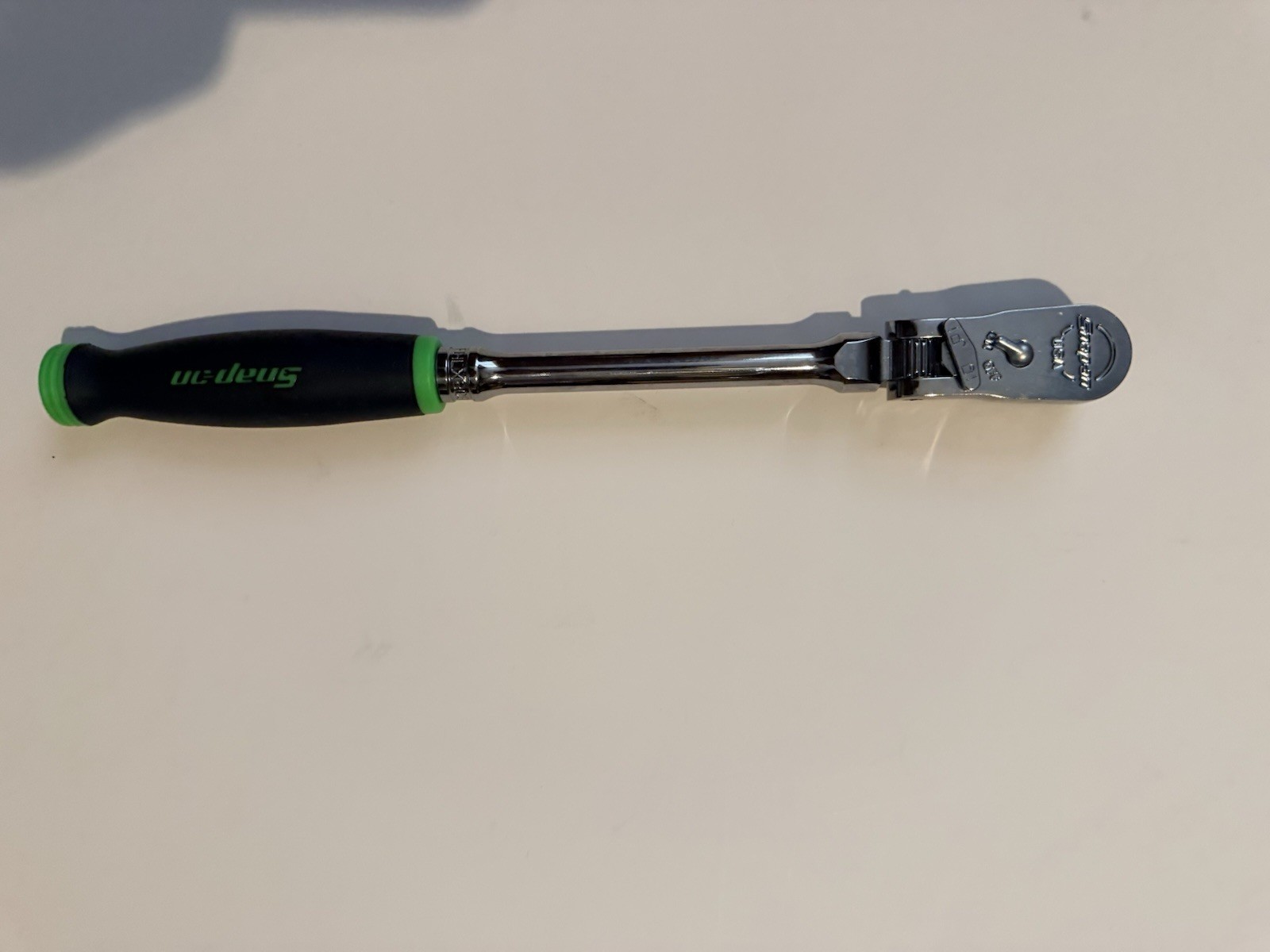 Snap On FHLX80BG 3/8 Comfort Grip Ratchet 10” Handle Green Brand New