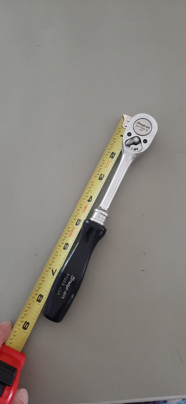 Snap-on Tools F726B 3/8″ Drive Ratchet Black Hard Handle USA Read Descript 607