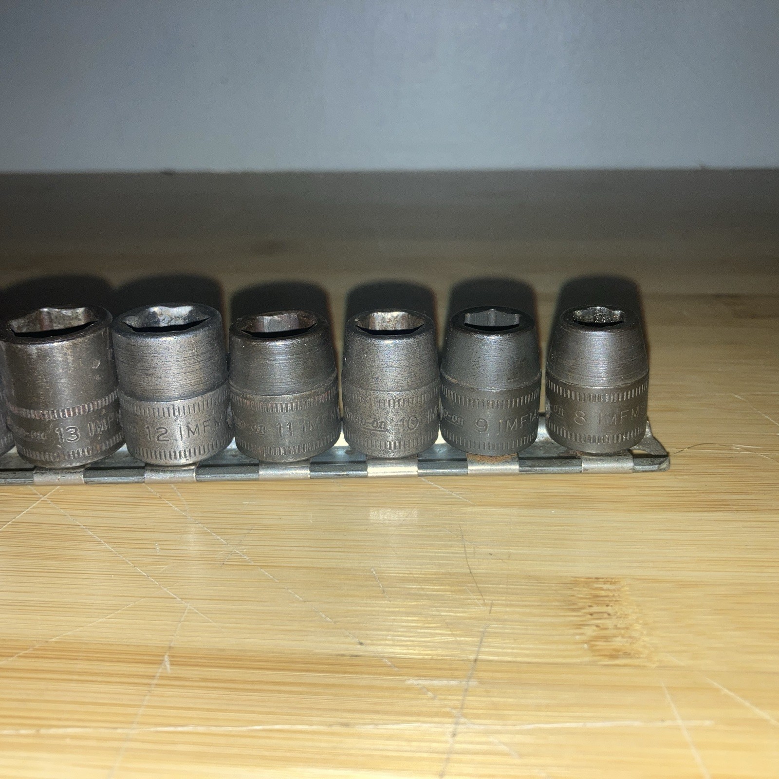 Snap On IMFM 8-19 21 24mm 3/8″ Drive 14 Piece 6 Point Impact Socket Set USA